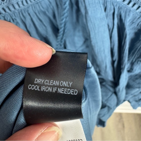 Torrid Gauze Lace Up Skater Dress Women’s Size 2X 18-20 Blue Bohemian Boho Flowy - Picture 7 of 11